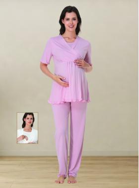 Effortt 3032P Hamile Lohusa Pijama Takımı